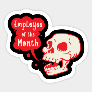 Skull Employee Sticker